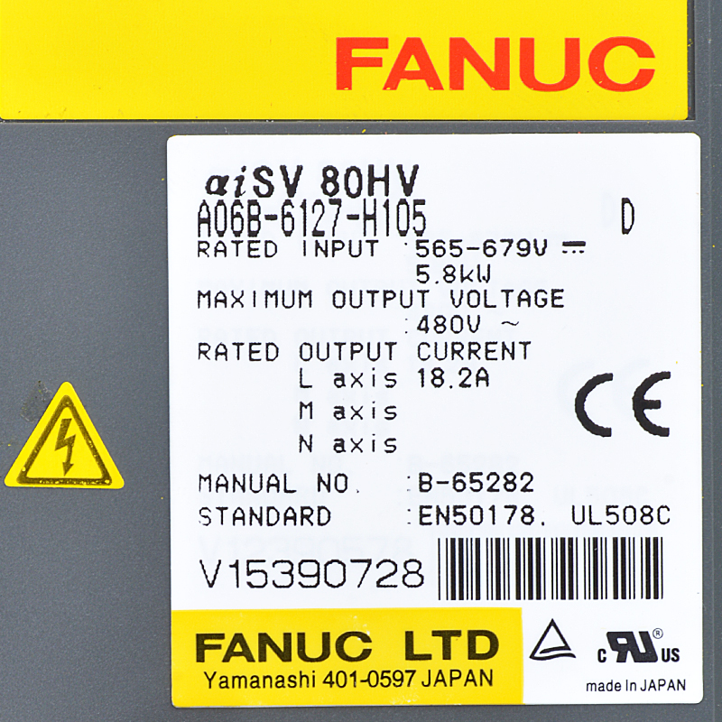 Good Wholesale Vendors Fanuc 160 Ib - Fanuc drives A06B-6127-H105 Fanuc aisv 80HV servo amplifier – Weite detail pictures